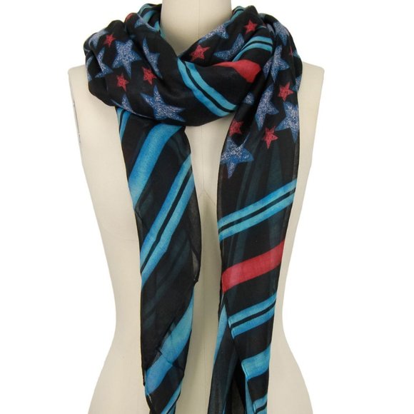 Saachi Starry Striped Scarf - Picture 1 of 2